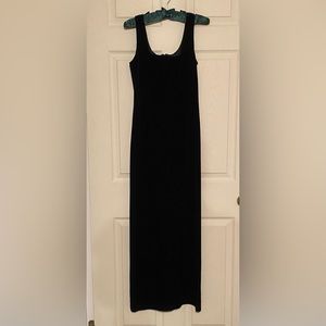 Soft Dark Blue Long Evening Dress